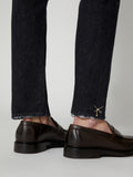 5 Tasche da Uomo Loose Fit Denim Nero Misto Cotone Canapa