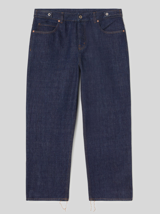 Jeans da Uomo Oversize Vita Alta Gamba Larga
