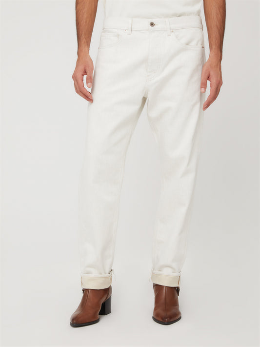 Jeans Regular Fit da Uomo in Colore bianco-ecru