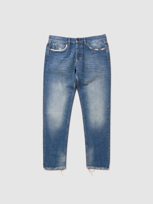 Jeans SLim Fit da Uomo Blu in Cotone Organico