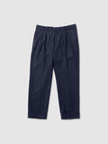 PANTALONE DOPPIA PENCE IN LANA BLU