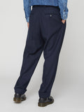 PANTALONE DOPPIA PENCE IN LANA BLU