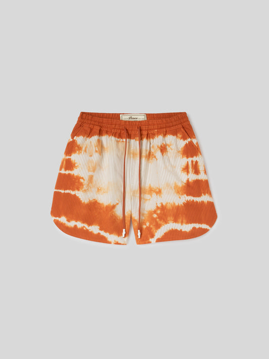 Bermuda da Donna Tie Dye Stile Running Arancione