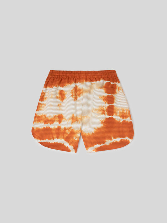 Bermuda da Donna Tie Dye Stile Running Arancione