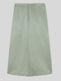 Gonna da Donna Lunga a Pieghe Cotone Seta Light Green