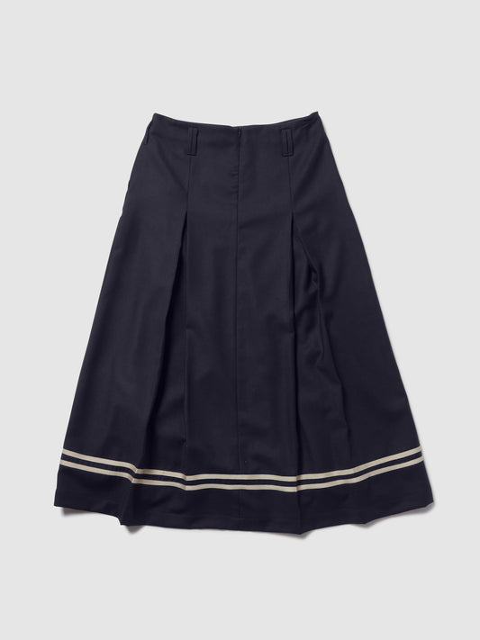 GONNA LUNGA CON FETTUCCIA IN LANA BLU