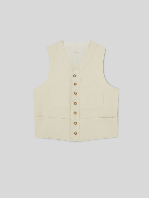 Gilet da Uomo Worker Multi Tasche Bianco