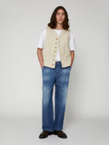Gilet da Uomo Worker Multi Tasche Bianco