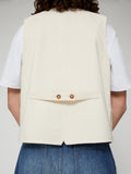 Gilet da Uomo Worker Multi Tasche Bianco