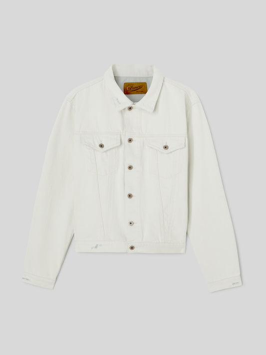 Giacca da Uomo Jeans Denim Bianco