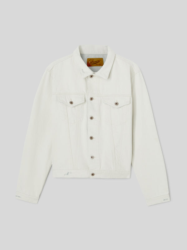 Giacca da Uomo Jeans Denim Bianco