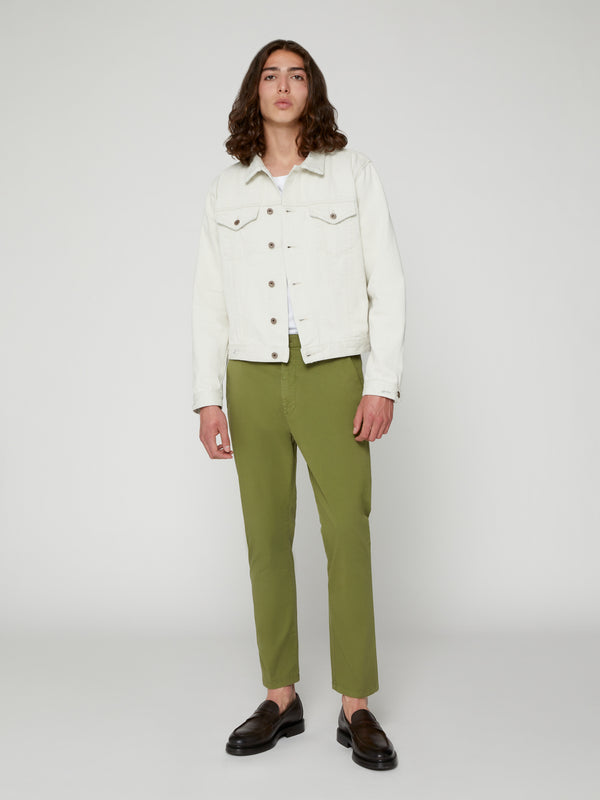 Giacca da Uomo Jeans Denim Bianco