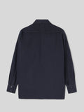 Overshirt da Donna Tasche con Patta sul Petto Blu