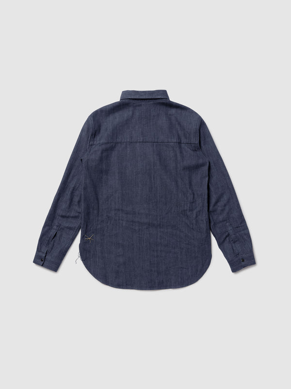 CAMICIA BOTTON DOWN DENIM BLU RINSE