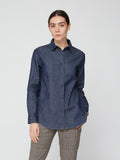 CAMICIA BOTTON DOWN DENIM BLU RINSE