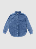 CAMICIA BOTTON DOWN DENIM BLU STONEWASH