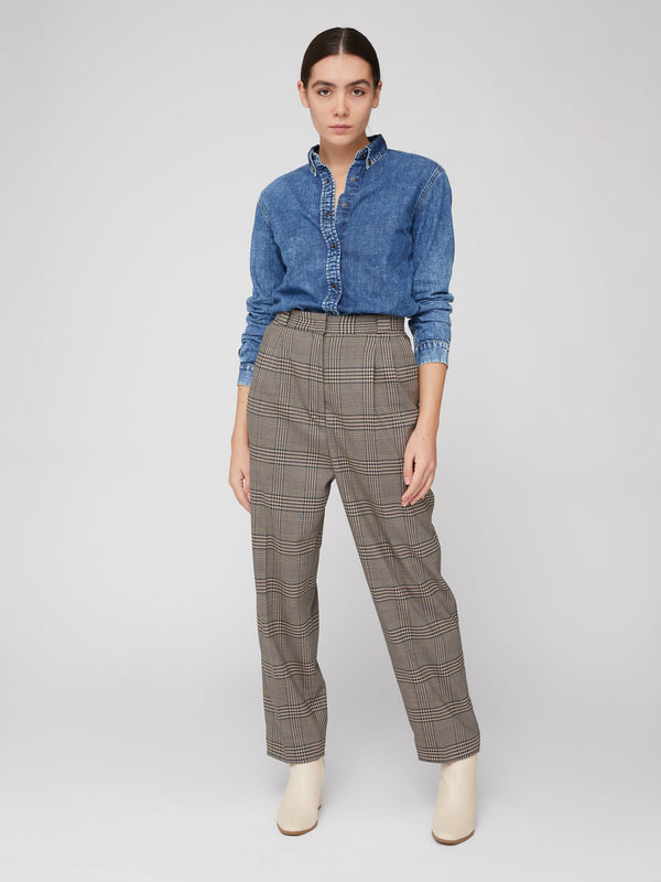 CAMICIA BOTTON DOWN DENIM BLU STONEWASH