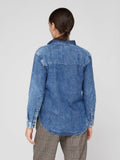 CAMICIA BOTTON DOWN DENIM BLU STONEWASH