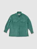 Overshirt da Donna in velluto verde
