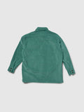 Overshirt da Donna in velluto verde