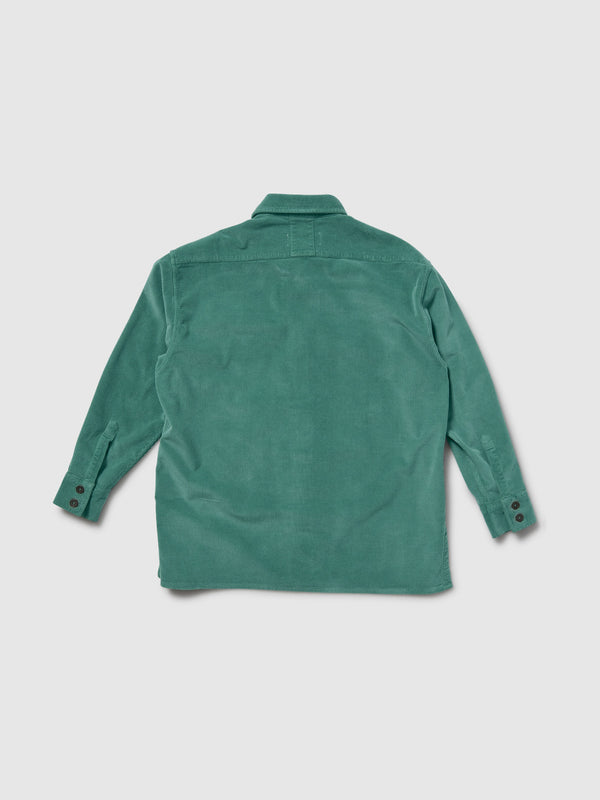 Overshirt da Donna in velluto verde