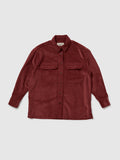 Overshirt da Donna in velluto rossa
