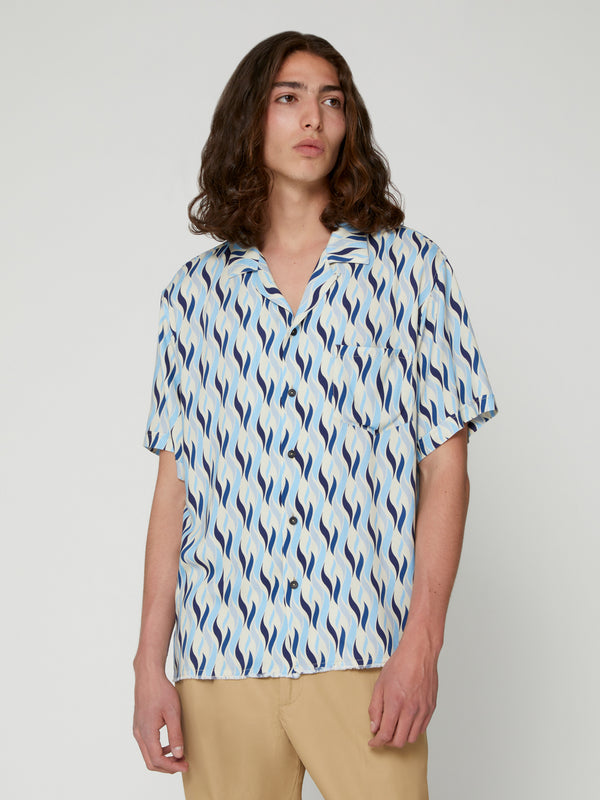 Camicia da Uomo Bowling Azzurro