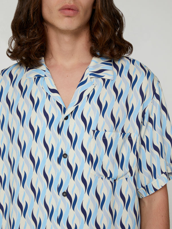 Camicia da Uomo Bowling Azzurro