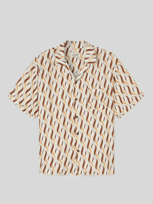 Camicia da Uomo Bowling Marrone