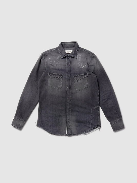 CAMICIA TEXANA DENIM NERO