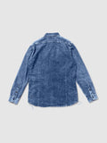 CAMICIA BOTTON DOWN BLU STONEWASH