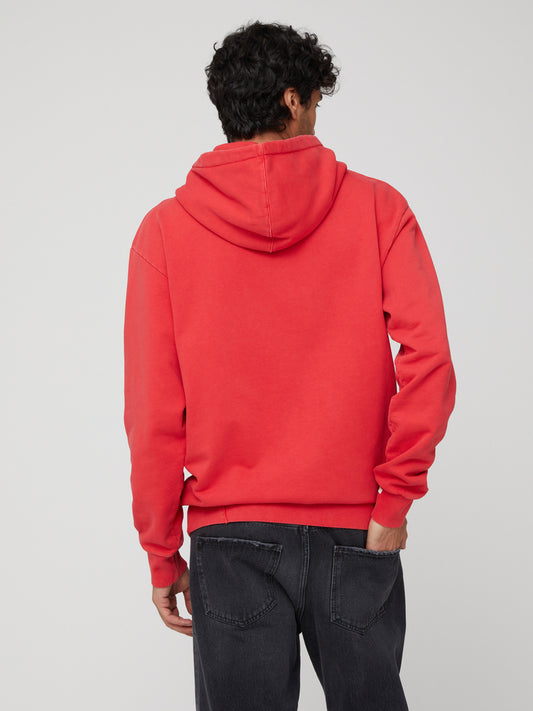 Felpa con Cappuccio da Uomo rossa