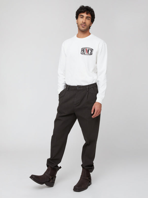 Maglietta Manica Lunga Oversize Unisex bianca