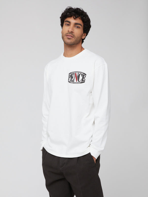 Maglietta Manica Lunga Oversize Unisex bianca