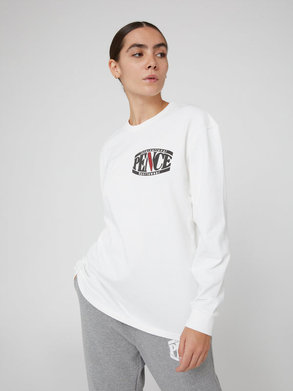 Maglietta Manica Lunga Oversize Unisex bianca