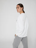Maglietta Manica Lunga Oversize Unisex bianca