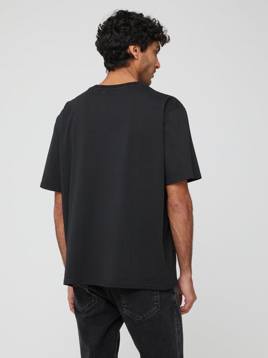 T-Shirt da Uomo Cotone Nera